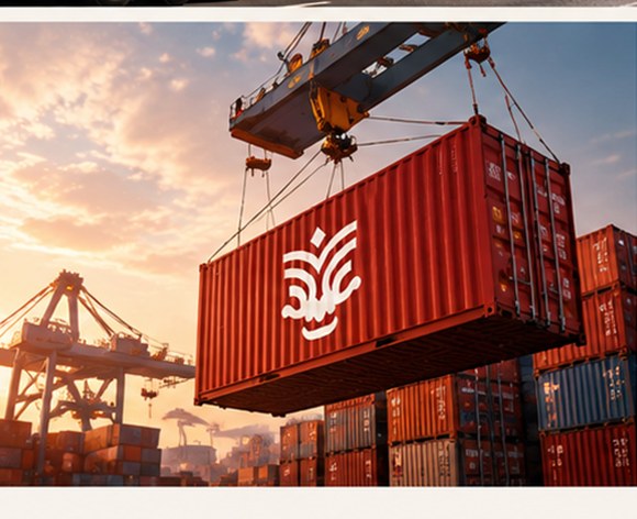 Illustrative international shipping visual